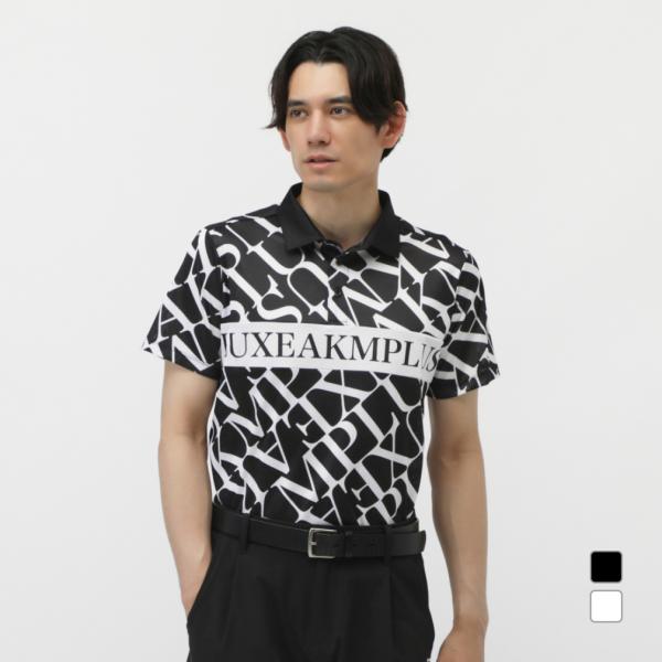 リュクスエイケイエムプラス ゴルフウェア 半袖シャツ 春 夏 ダイアゴナルパターン半袖ポロシャツ L...