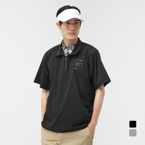 ティゴラ ゴルフウェア 半袖ウインドブレーカー 秋 冬 撥水半袖ブレーカー TR-1W1685Z メ...