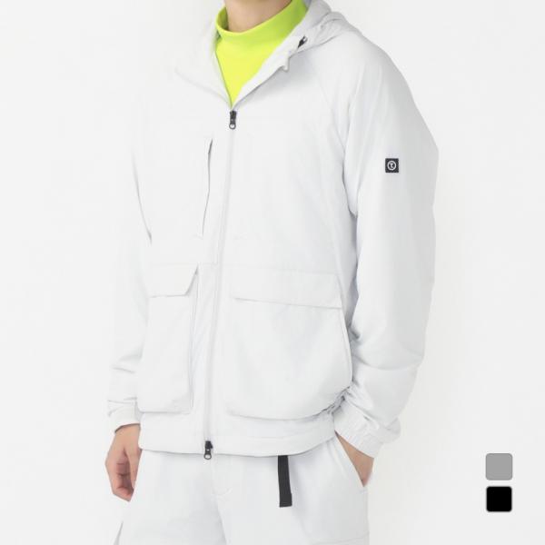 ティゴラ ゴルフウェア 長袖ウインドブレーカー 秋 冬 T.防寒ジャケット ストレッチ 撥水 UV ...