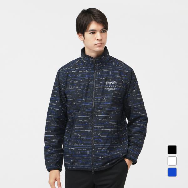 ピン ゴルフウェア 長袖ウインドブレーカー 秋 冬 24FWフルジップデジタルプリントブルゾン 62...