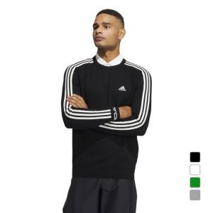 アディダス ゴルフウェア 長袖セーター 秋 冬 KA204 右袖口のADIDASロゴがデザインアクセント