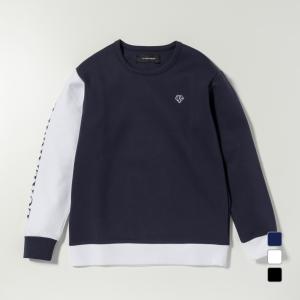 リュクスエイケイエムプラス ゴルフウェア 長袖トレーナー 秋 冬 TECH SLEEVE LOGO CREW NECK LAO-22013 メンズ LUXE AKM PLUS