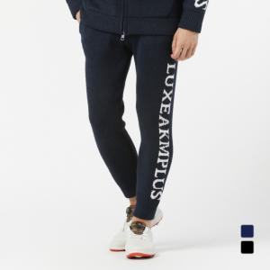 リュクスエイケイエムプラス ゴルフウェア ロングパンツ 秋 冬 MOKOMOKO LOGO LONG PANTS カジュアル LAK-22008 メンズ LUXE AKM PLUS