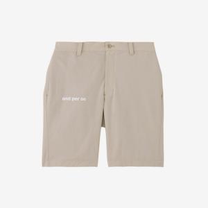 and per se（アンパスィ） ハーフパンツ サーモンピンク メッシュ調