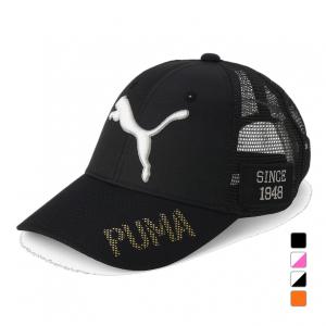 プーマ レディース ゴルフウェア キャップ 春 夏 ゴルフ Wツアーパフォーマンスキャップ 025004 両サイドのワッペンはサングラスホルダーとして使用可能 PUMA