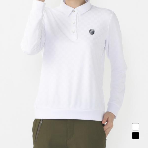 コルウィン レディース ゴルフウェア 長袖シャツ 秋 冬 格子ジャカードシャツ KO-1L2504P...