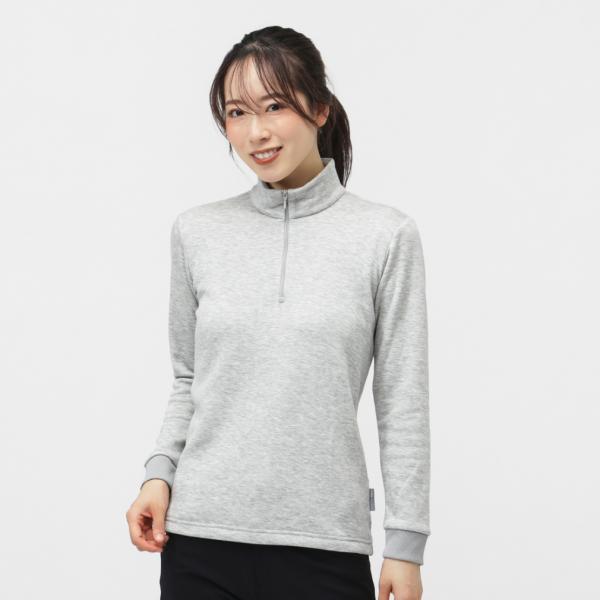 ティゴラ レディース ゴルフウェア 長袖シャツ 秋 冬 ＋5℃アイヒートハーフジップシャツ無地 TR...