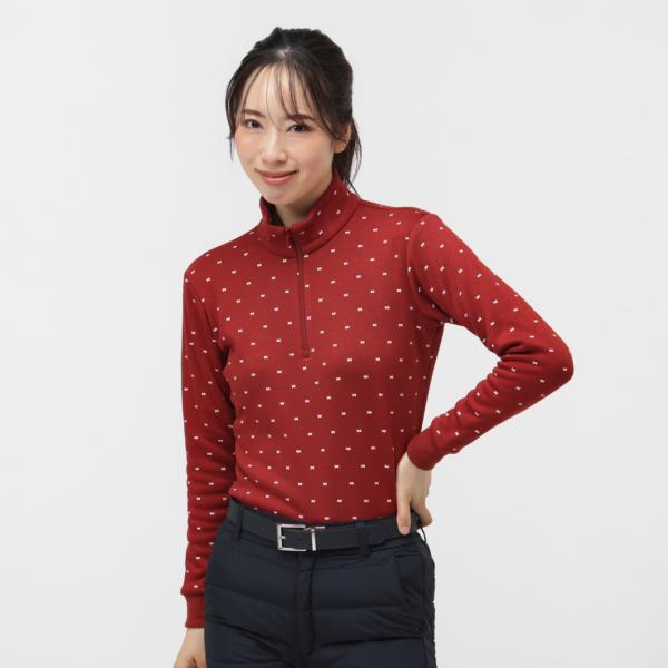 ティゴラ レディース ゴルフウェア 長袖シャツ 秋 冬 ＋5℃アイヒートハーフジップシャツ柄 TR-...