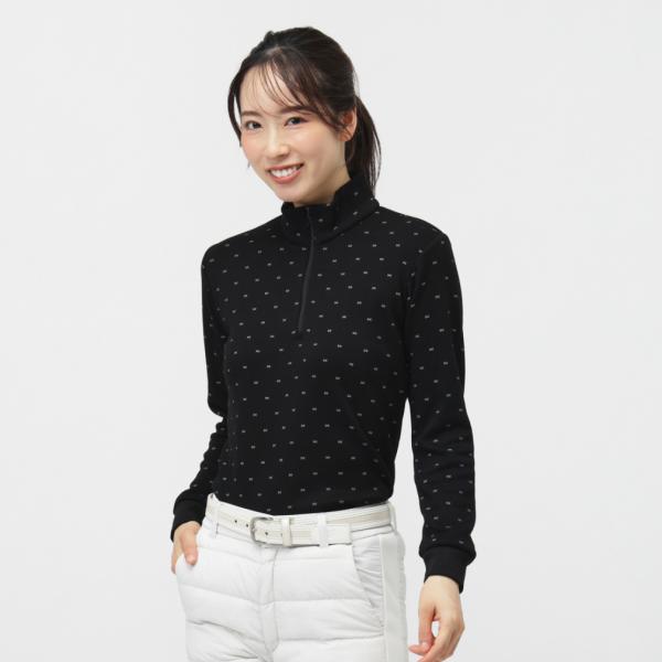 ティゴラ レディース ゴルフウェア 長袖シャツ 秋 冬 ＋5℃アイヒートハーフジップシャツ柄 TR-...