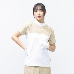 ティゴラ レディース ゴルフウェア 半袖シャツ 春 夏 iCOOL柄切替モックシャツ TR-1H2116H-C TIGORA｜アルペングループヤフー店