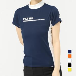 フィラ ゴルフウェア レディース半袖 シャツ 春 夏 モックネックシャツ