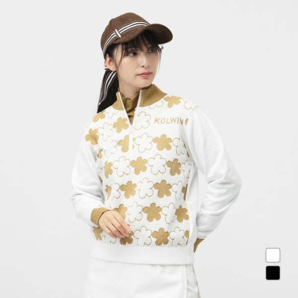 コルウィン レディース ゴルフウェア 長袖セーター 秋 冬 ハーフジップセーター KO-1S2335...