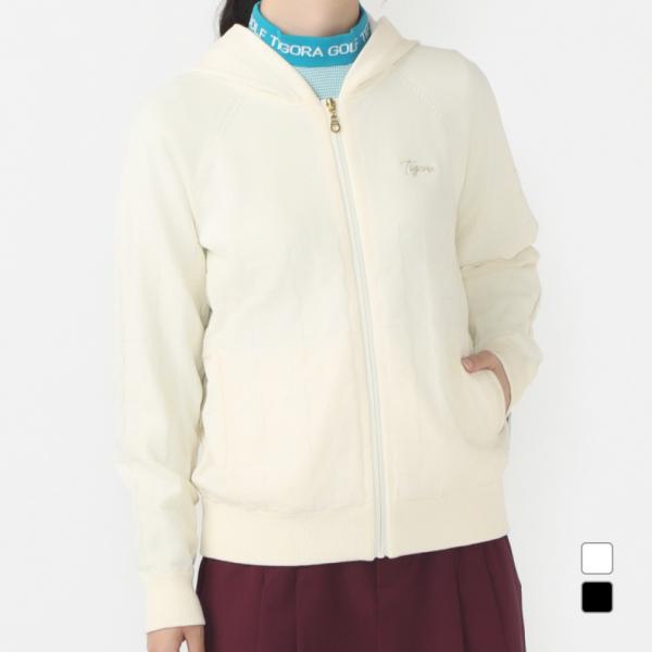 ティゴラ レディース ゴルフウェア 長袖セーター 秋 冬 パネル編み ニット パーカー UV マシン...