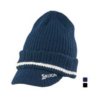 スリクソン ゴルフウェア ニット帽子 秋 冬 ワンポイント