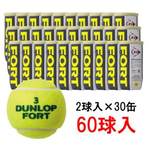 ダンロップ FORT フォート 箱売り 2球×30缶 60球 DFEYL2CS60 硬式テニス プレッシャーボール DUNLOP