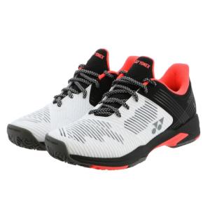 ヨネックス パワークッション ソニケージ2メンGC SHTS2MGC メンズ レディース テニスシューズ オムニクレー用シューズ 3E : ホワイト×ブラック YONEX