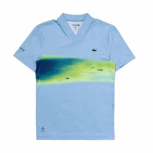 新品 LACOSTE ラコステ ノバクジョコビッチモデル ポロシャツ 水色