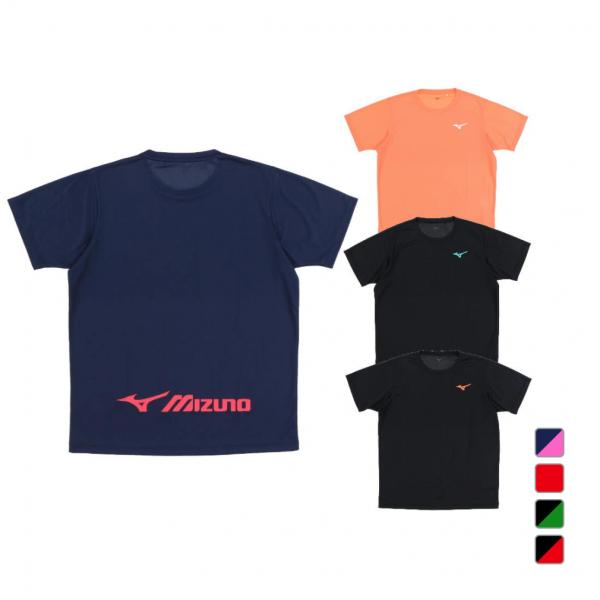 ミズノ メンズ レディス テニス 半袖 バックロゴTシャツ 62JA2A01 MIZUNO