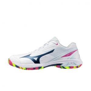ミズノ ウエーブクロー4 71GA264302 メンズ レディス バドミントン シューズ 3E : ホワイト×ペールブルー MIZUNO｜アルペングループヤフー店