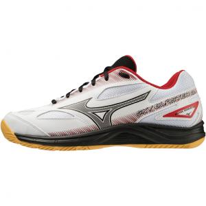 ミズノ SKY BLASTER 3 スカイブラスター 3 71GA234501 メンズ レディス バドミントン シューズ 3E : ホワイト×レッド MIZUNOの商品画像