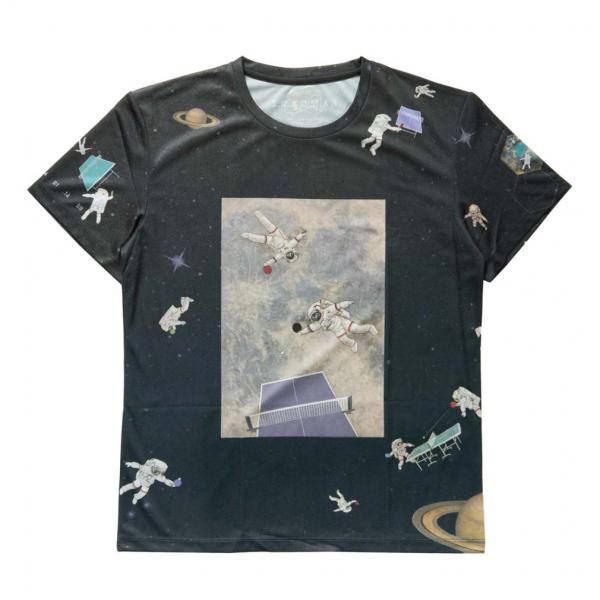 パンダーニ メンズ レディス 卓球 半袖Tシャツ 宇宙卓球 スポーツTシャツ EVO/ネイビー UV...