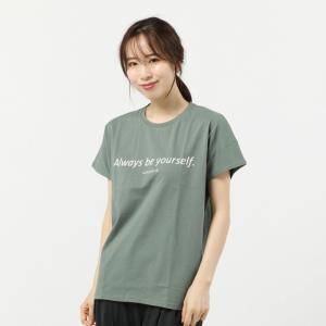 ダンスキン レディース フィットネス 半袖Tシャツ PRINT WIDE TEE DC722308 NC ： グリーン DANSKIN