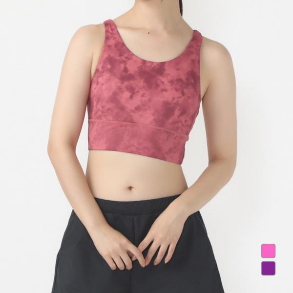 ティゴラ レディース スポーツブラ フィットネス ミドルサポートスポーツブラ タイダイ柄 TR-3F...