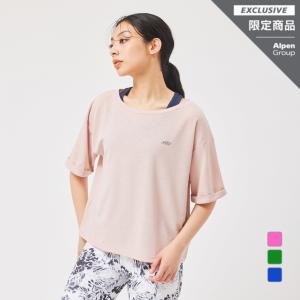 ナージー レディース 半袖 Tシャツ タンク付き後ろスリットTEE NJQ63010 スポーツウェア ヨガウェア アルペン・スポーツデポ限定 NERGY