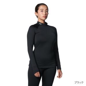アンダーアーマー レディース 長袖 コンプレッション インナー UAコールドギアアーマー モック シャツ 1375496 スポーツウェア ： ブラック UNDER ARMOUR