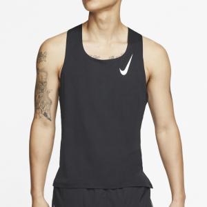 ナイキ メンズ 陸上 ランニング ノースリーブシャツ エアロスウィフト シングレット CJ7836 010 : ブラック NIKE