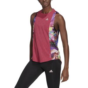 アディダス レディース 陸上 ランニング ノースリーブシャツ OWN THE RUN FLORAL TANK W GK6976 : ピンク adidas
