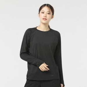 ティゴラ レディス 陸上/ランニング 長袖Tシャツ グリッドフリースロングスリーブTシャツ 保温 TR-3R2823CL : ブラック TIGORA｜alpen-group