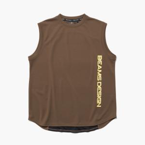 ティゴラバイビームスデザイン メンズ 陸上/ランニング 半袖Tシャツ ドライメッシュノースリーブシャツ TRBM-3R1244TT : ブラウン TIGORA by BEAMS DESIGN