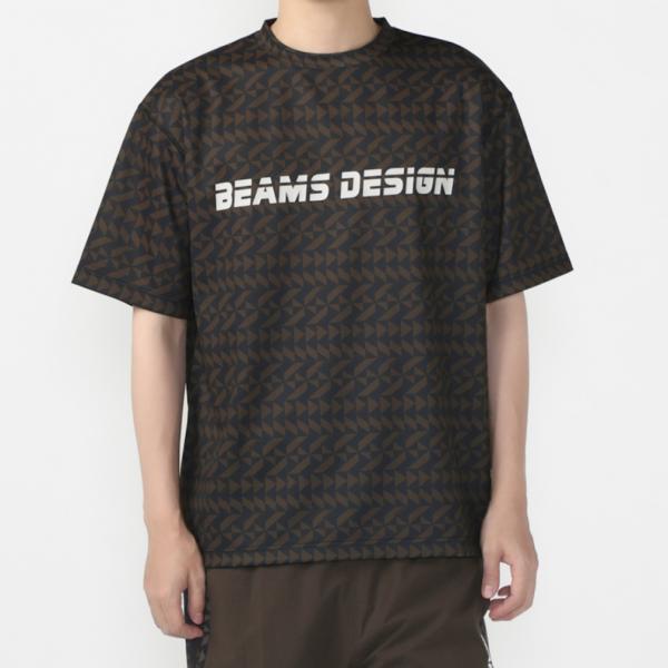 ティゴラバイビームスデザイン メンズ 陸上/ランニング 半袖Tシャツ 総柄グラフィックTシャツ TR...