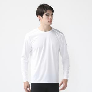 ティゴラ メンズ 陸上 ランニング UPF50+ 無地長袖Tシャツ TR-3R1214TL : ホワイト TIGORA｜アルペングループヤフー店