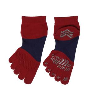 タビオ レーシングラン五本指ソックス 日本製 スポーツソックス ダークレッド