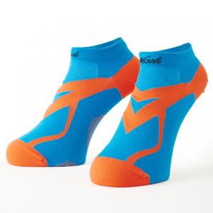 ニシ メンズ レディス 陸上/ランニング ソックス VV HOLD RACING SOCKS VVホールドレーシングソックス N22-001 ターコイズブルー×オレンジ NISHI｜alpen-group