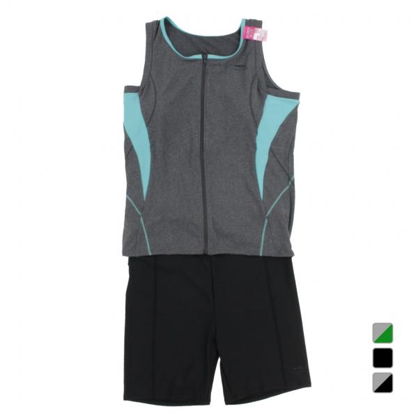 ティゴラ レディス 水泳 フィットネス水着 Lノースリーブセット水着ゆったり TR-3S2033SS...