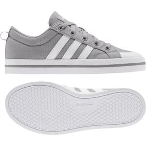 アディダス ブラバダ スケート BRAVADASKATE K FV6531 レディース キャンバス スニーカー ： グレー×ホワイト adidas