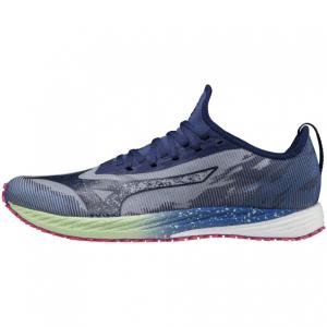 ミズノ ウエーブデュエル NEO 2 U1GD219025 メンズ 陸上 ランニングシューズ : ブルー×イエローグリーン MIZUNO