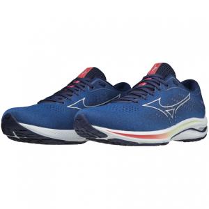 ミズノ ウエーブライダー 25 J1GC210325 メンズ 陸上 ランニングシューズ : ブルー×ホワイト MIZUNO