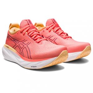 アシックス GEL-NIMBUS 25 WIDE ゲルニンバス 25 ワイド 1012B437 レディス ランニングシューズ 2E : サーモンピンク×バイオレット asics｜alpen-group