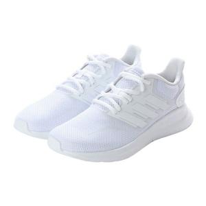 アディダス FALCONRUN W F36215 レディース 陸上 ランニングシューズ adidas 白スニーカー 白靴 通学靴 通学スニーカー 白スクールシューズ