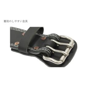 ゴールドジム トレーニングレザーベルトBK G...の詳細画像3
