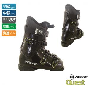 ハート QUEST メンズ スキーブーツ ブラ...の詳細画像1