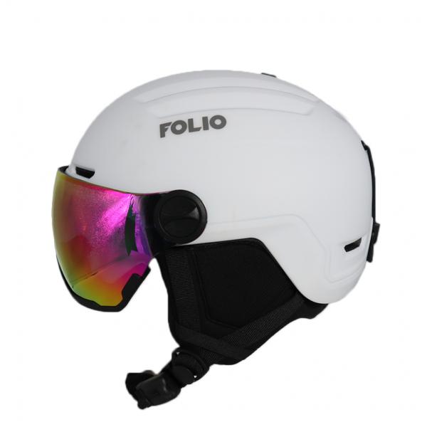 フォリオ FOLIO スキー/スノーボード ヘルメット FO YL195V_バイザー付_マグネットバ...