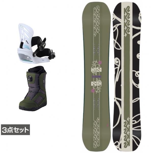 ケーツー LIME LITE ＆ UNLIMIT ＆ JAFFE カーキ 板＋ビンディング＋ブーツセ...