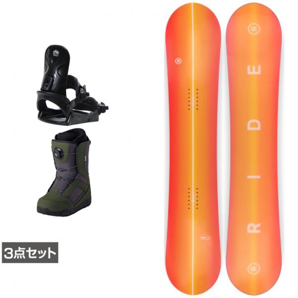 ライド HEARTBREAKER ＆ コーズ ＆ JAFFE カーキ 板＋ビンディング＋ブーツセット...