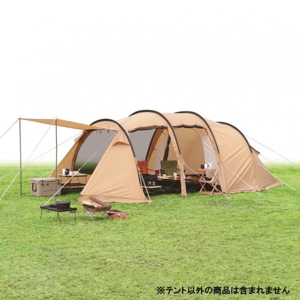 イグニオ 2ルーム型テント IG19410TT キャンプ ドームテント 4人用 : BROWN IG...