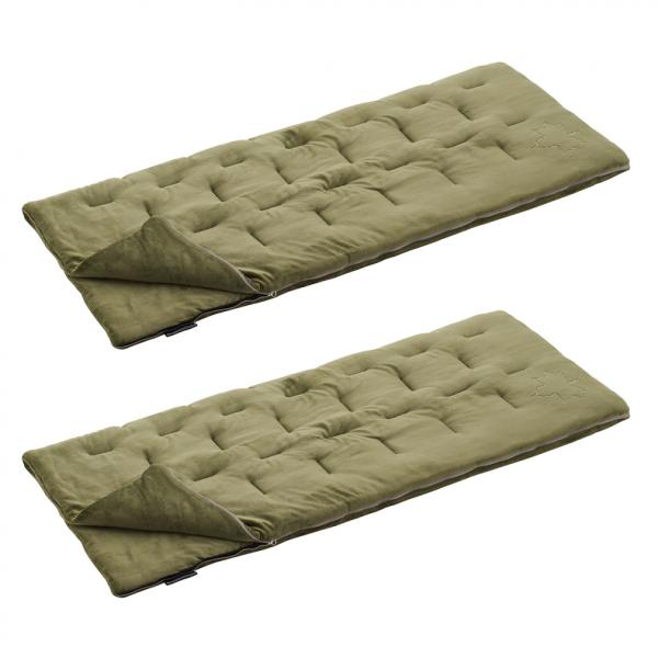 ロゴス 丸洗いやわらか あったかシュラフ・-2 2点セット 72683060 キャンプ 封筒型シュラ...
